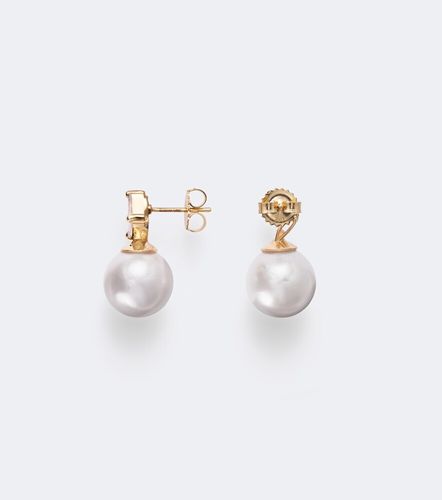 Boucles d’oreilles en or 18 ct, perles et diamants - Suzanne Kalan - Modalova