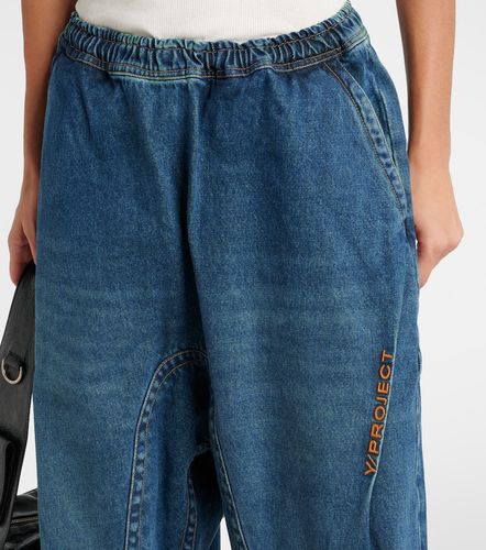 Jean wide taille basse à logo - Y/Project - Modalova