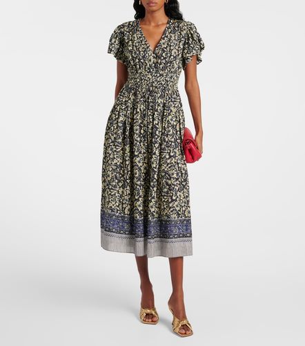 Robe midi Lyria en coton mélangé à fleurs - Ulla Johnson - Modalova