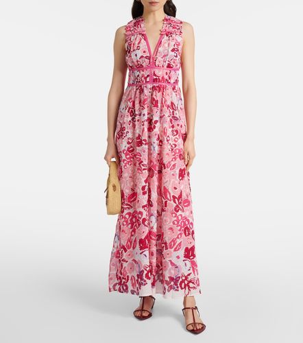 Robe longue Chiara en coton à fleurs - Poupette St Barth - Modalova