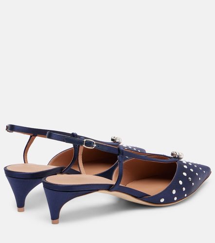 Escarpins slingback Moore 40 en satin à ornements - Malone Souliers - Modalova