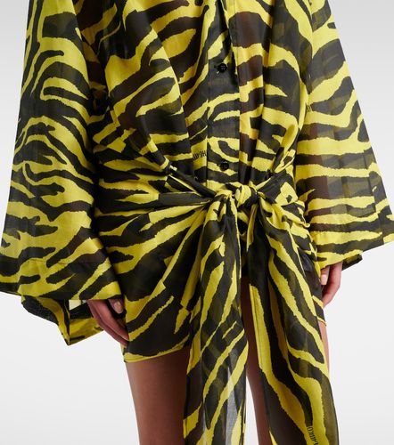 Robe en coton à imprimé zèbre - The Attico - Modalova