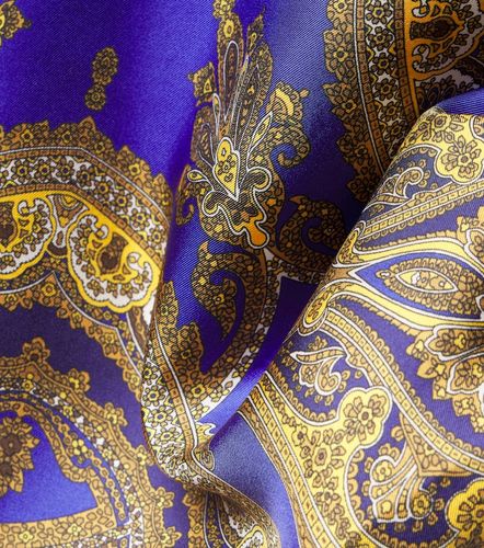 Foulard en soie à imprimé - Saint Laurent - Modalova