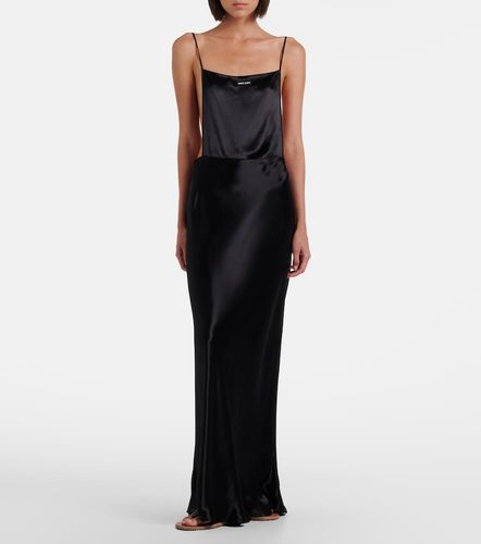 Miu Miu Robe longue en satin - Miu Miu - Modalova