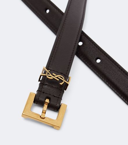 Ceinture Cassandre en cuir - Saint Laurent - Modalova
