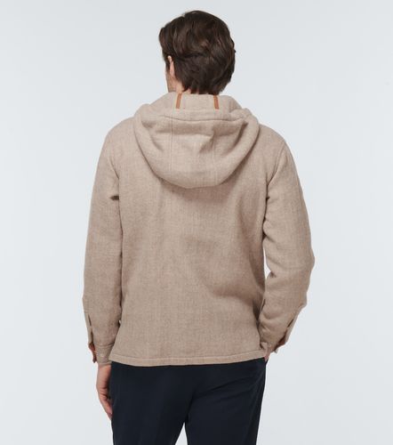 Veste à capuche en laine vierge - Giorgio Armani - Modalova
