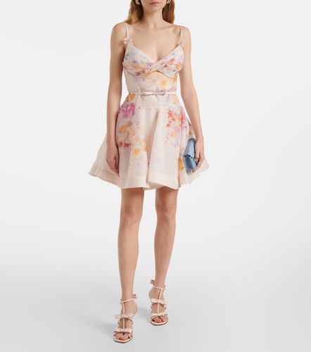 Robe Crush Twist en lin et soie à fleurs - Zimmermann - Modalova