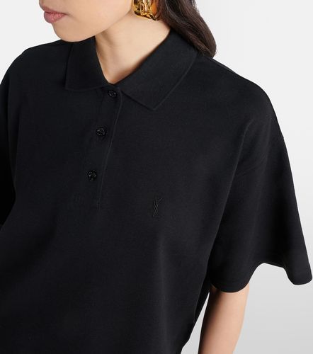 Polo Cassandre en coton mélangé - Saint Laurent - Modalova