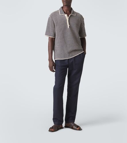 Pantalon droit en coton et lin - Sunspel - Modalova