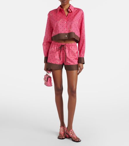 Short en coton à imprimé - Valentino - Modalova