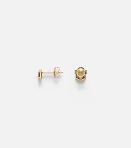 Boucles d'oreilles Shield Of Force en or 14 ct, diamants et aigue-marine - Stone and Strand - Modalova