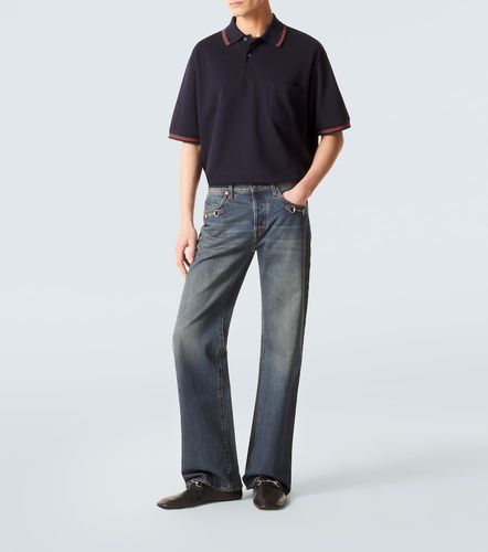 Polo Web Stripe en coton mélangé - Gucci - Modalova