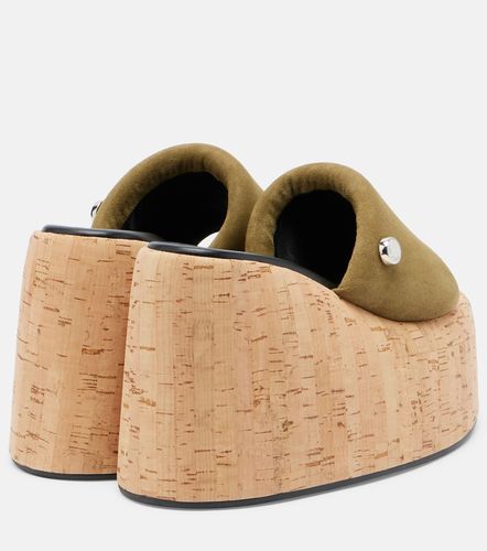 Mules compensées Mochi en daim - The Attico - Modalova