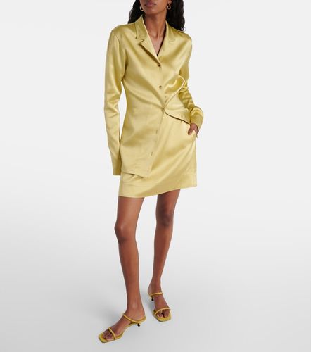Mini-jupe taille haute en satin - Toteme - Modalova