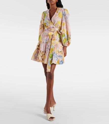 Robe portefeuille Pop en coton à fleurs - Zimmermann - Modalova