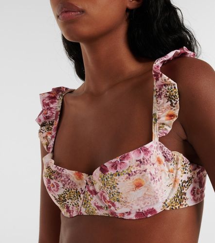 Haut de bikini Kiwi à imprimé floral et volants - Agua by Agua Bendita - Modalova