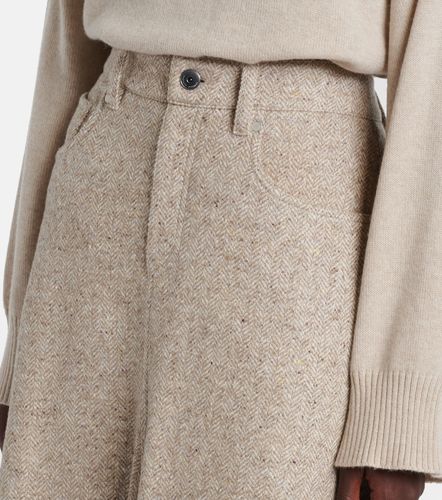 Jupe midi Monili en laine et soie mélangées - Brunello Cucinelli - Modalova