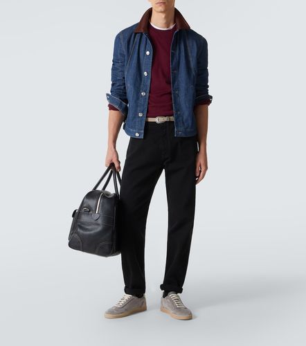 Veste en jean et cuir - Brunello Cucinelli - Modalova