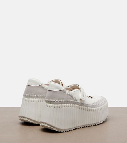Chloé Baskets compensées Nama en cuir et daim - Chloe - Modalova