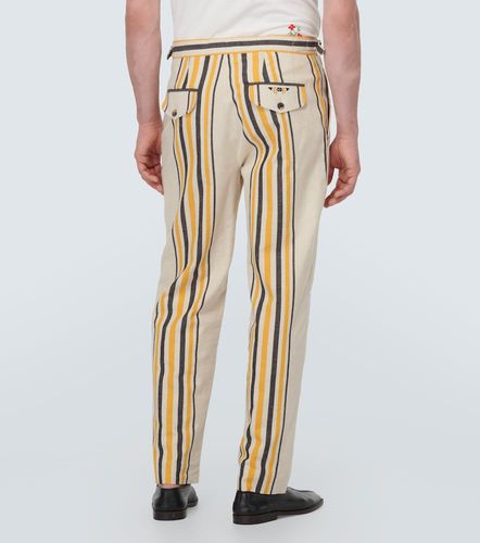 Bode Pantalon droit rayé en coton - Bode - Modalova