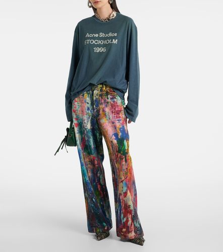 Acne Studios Top en coton à logo - Acne Studios - Modalova