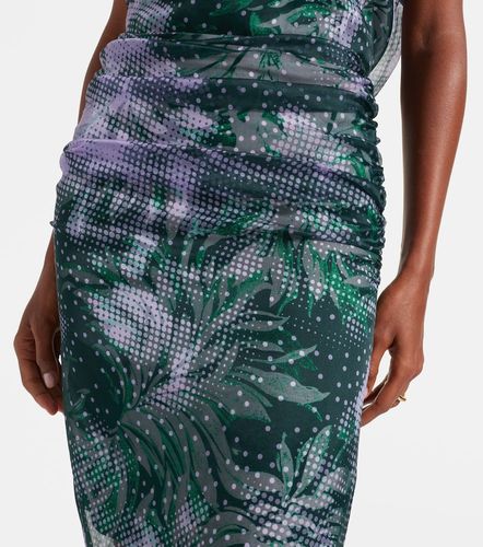 Jupe midi imprimée en soie mélangée - Dries Van Noten - Modalova