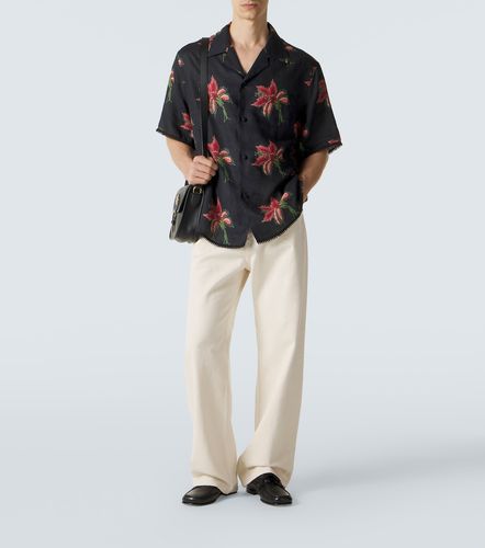 Chemise en lin à fleurs et à dentelle - Valentino - Modalova