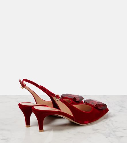 Escarpins slingback Jaipur 55 en velours - Gianvito Rossi - Modalova