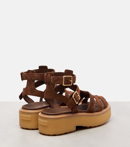 Sandales à plateforme en daim - Prada - Modalova