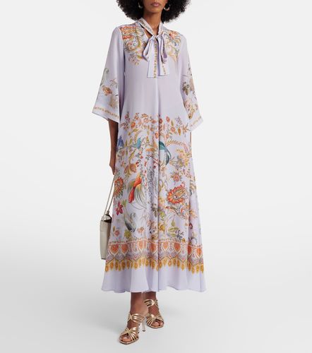 Etro Robe longue en soie à fleurs - Etro - Modalova