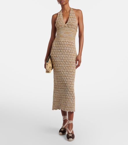 Robe midi en lin mélangé - Valentino - Modalova