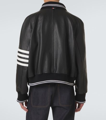 Thom Browne Bomber 4-Bar en cuir - Thom Browne - Modalova