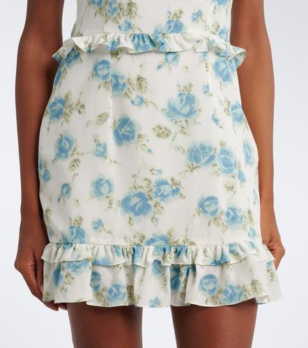 Robe en crêpe de soie à fleurs - Alessandra Rich - Modalova