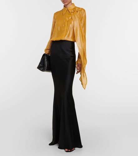 Blouse en lamé à col lavallière - Victoria Beckham - Modalova