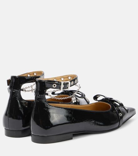 Ballerines Eyelets Jewel en cuir verni synthétique - Ganni - Modalova