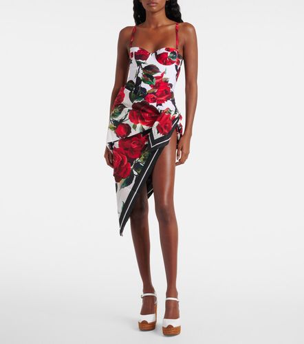 Paréo en coton à fleurs - Dolce&Gabbana - Modalova