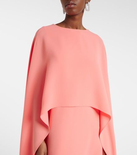 Robe longue en crêpe à cape - Carolina Herrera - Modalova
