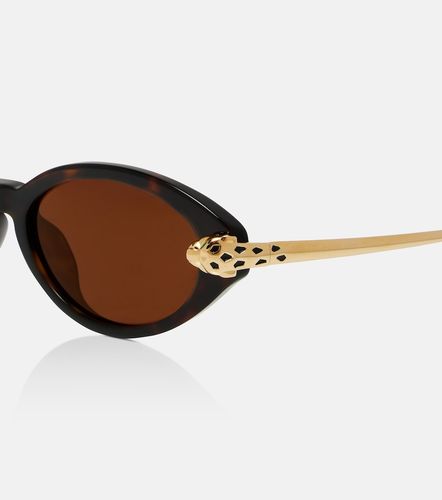 Lunettes de soleil Panthère de Cartier ovales - Cartier Eyewear Collection - Modalova