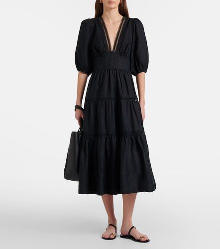 Robe midi Meteora en lin à dentelle - Heidi Klein - Modalova