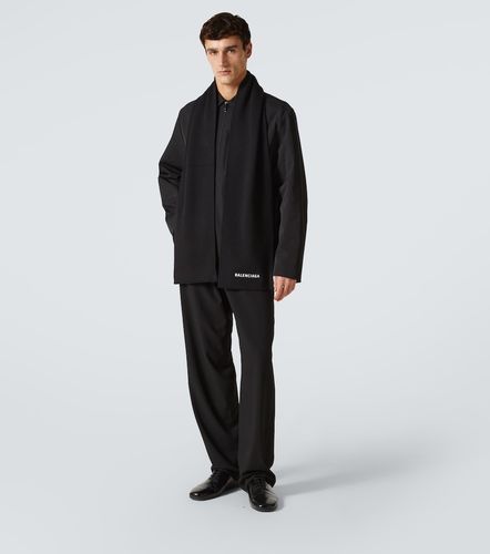 Écharpe en laine mélangée à logo - Balenciaga - Modalova