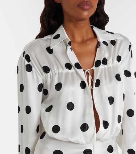Robe en satin de soie à pois - David Koma - Modalova