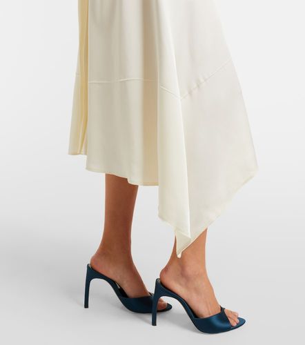 Robe midi asymétrique en crêpe de satin - Victoria Beckham - Modalova