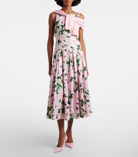 Robe en coton mélangé à fleurs - Carolina Herrera - Modalova