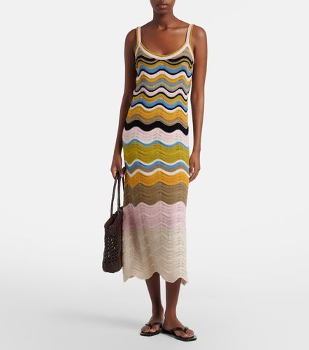 Robe midi en coton à motif chevron - La DoubleJ - Modalova