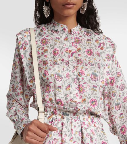Robe midi Lokeya en soie mélangée à fleurs - Isabel Marant - Modalova