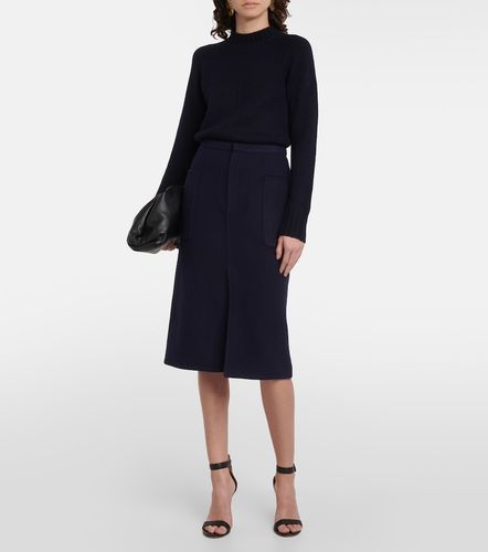 Jupe crayon taille haute en laine mélangée - Vince - Modalova