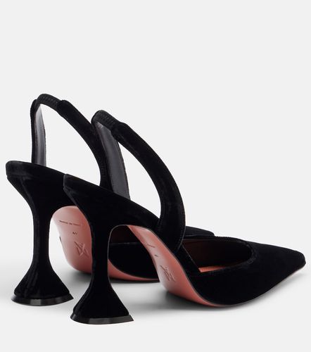 Escarpins slingback Holli 95 en velours - Amina Muaddi - Modalova