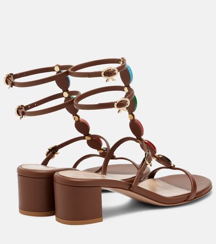 Sandales Shanti 45 en cuir à ornements - Gianvito Rossi - Modalova