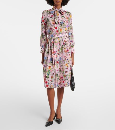 Robe chemise Flora en soie - Gucci - Modalova