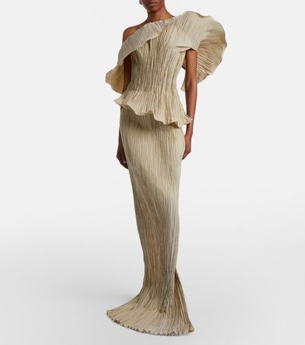 Robe asymétrique en taffetas - Marmar Halim - Modalova